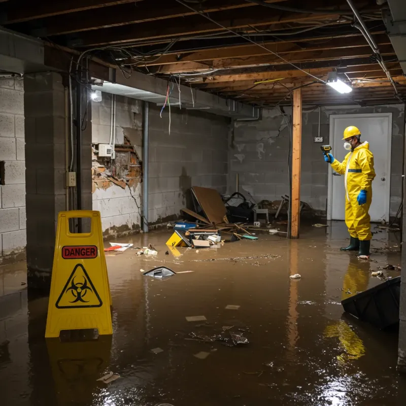 Flooded Basement Electrical Hazard in Geneva, AL Property